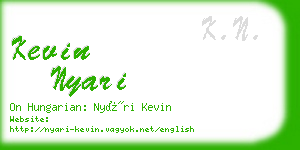 kevin nyari business card